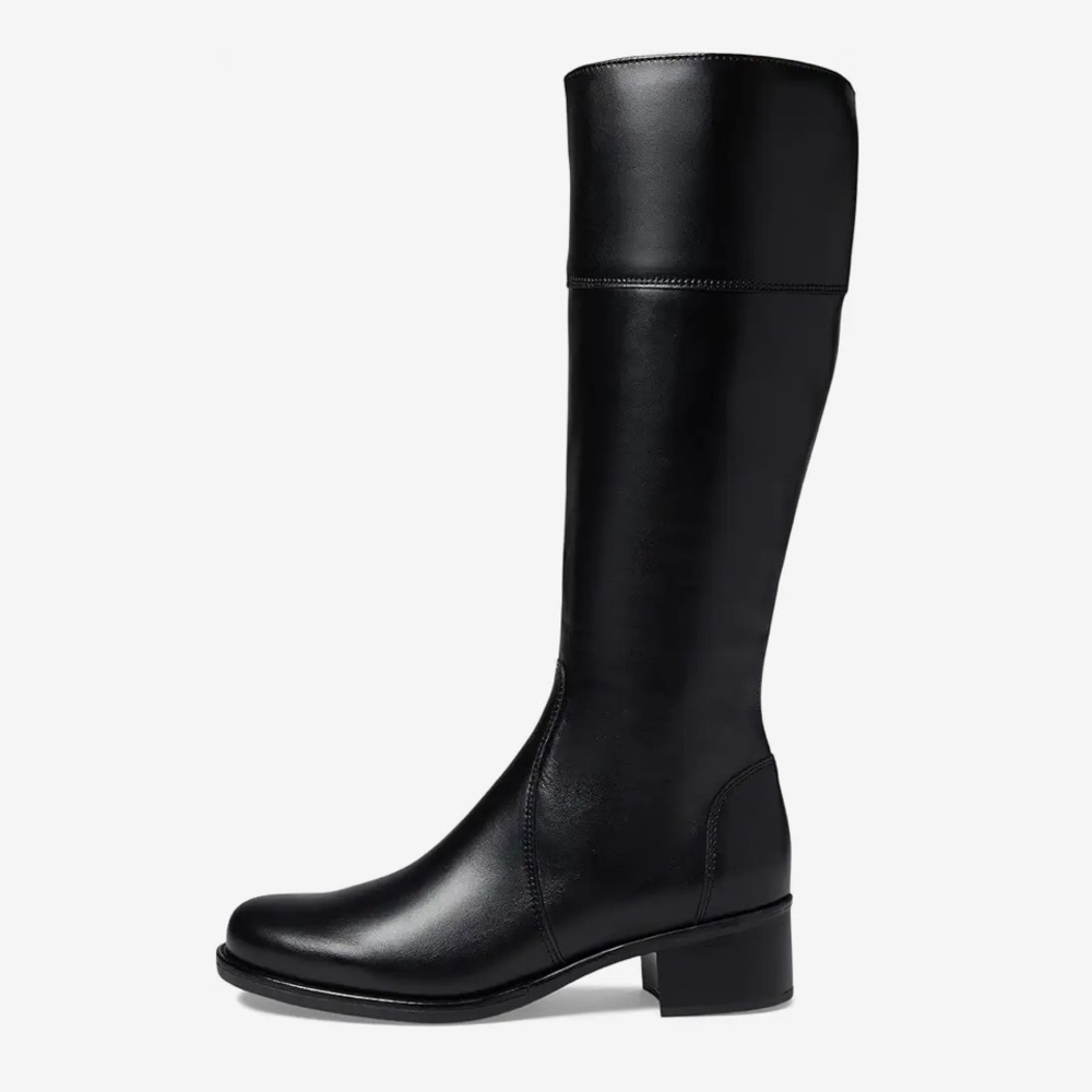 La Canadienne Passion Black Leather Knee high boots luxury riding 6 block heel - Picture 2 of 12